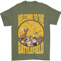 Chess Battlefield Funny Mens T-Shirt Cotton Gildan Military Green