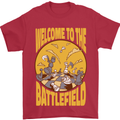 Chess Battlefield Funny Mens T-Shirt Cotton Gildan Red