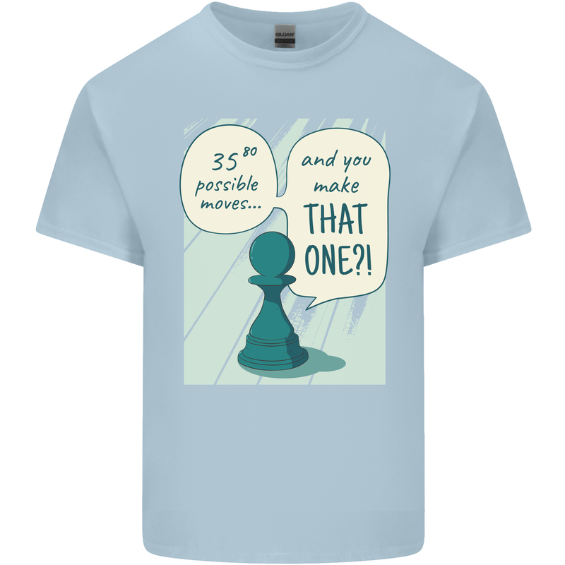 Chess Moves Funny Kids T-Shirt Childrens Light Blue