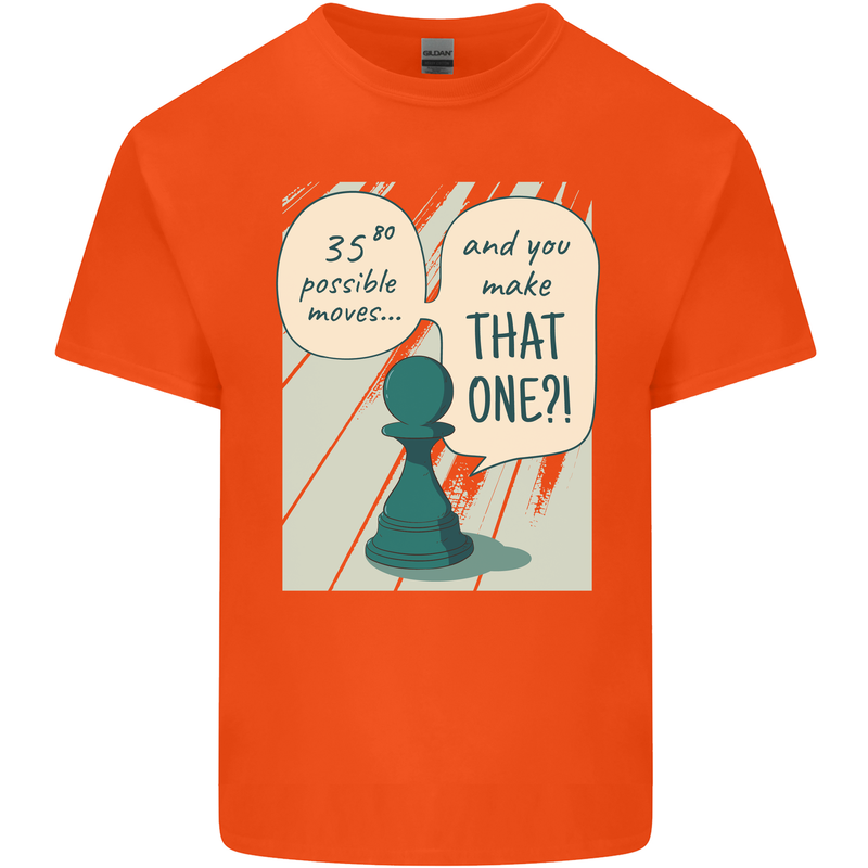 Chess Moves Funny Kids T-Shirt Childrens Orange