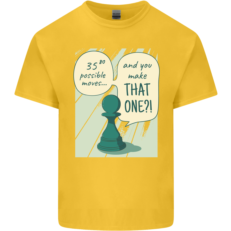 Chess Moves Funny Kids T-Shirt Childrens Yellow
