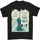 Chess Moves Funny Mens T-Shirt Cotton Gildan Black