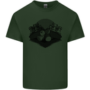 Chess Pieces Player Playing Mens Cotton T-Shirt Tee Top Forest Green