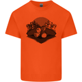 Chess Pieces Player Playing Mens Cotton T-Shirt Tee Top Orange