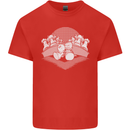 Chess Pieces Player Playing Mens Cotton T-Shirt Tee Top Red