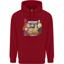 Chibi Anime Friends Drinking Beer Childrens Kids Hoodie Red