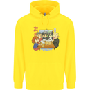 Chibi Anime Friends Drinking Beer Childrens Kids Hoodie Yellow
