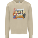 Chibi Anime Friends Drinking Beer Mens Sweatshirt Jumper Sand
