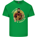 Chillin & Grillin Funny BBQ Beer Camping Mens Cotton T-Shirt Tee Top Irish Green