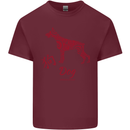 Chinese Zodiac Shengxiao Year of the Dog Mens Cotton T-Shirt Tee Top Maroon