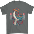 Chinese Zodiac Shengxiao Year of the Dragon Mens T-Shirt Cotton Gildan Charcoal
