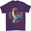 Chinese Zodiac Shengxiao Year of the Dragon Mens T-Shirt Cotton Gildan Purple