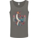 Chinese Zodiac Shengxiao Year of the Dragon Mens Vest Tank Top Charcoal