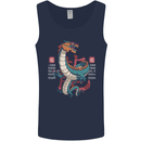 Chinese Zodiac Shengxiao Year of the Dragon Mens Vest Tank Top Navy Blue