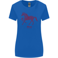 Chinese Zodiac Shengxiao Year of the Horse Womens Wider Cut T-Shirt Royal Blue