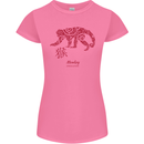 Chinese Zodiac Shengxiao Year of the Monkey Womens Petite Cut T-Shirt Azalea