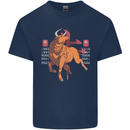 Chinese Zodiac Shengxiao Year of the Ox Mens Cotton T-Shirt Tee Top Navy Blue
