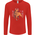 Chinese Zodiac Shengxiao Year of the Ox Mens Long Sleeve T-Shirt Red