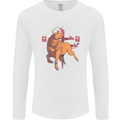 Chinese Zodiac Shengxiao Year of the Ox Mens Long Sleeve T-Shirt White