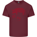 Chinese Zodiac Shengxiao Year of the Pig Mens Cotton T-Shirt Tee Top Maroon