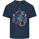 Chinese Zodiac Shengxiao Year of the Rat Mens Cotton T-Shirt Tee Top Navy Blue