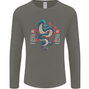 Chinese Zodiac Shengxiao Year of the Snake Mens Long Sleeve T-Shirt Charcoal