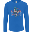 Chinese Zodiac Shengxiao Year of the Snake Mens Long Sleeve T-Shirt Royal Blue