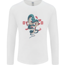 Chinese Zodiac Shengxiao Year of the Snake Mens Long Sleeve T-Shirt White