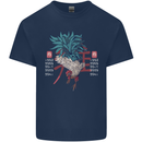 Chinese Zodiac Year of the Rooster Mens Cotton T-Shirt Tee Top Navy Blue