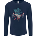 Chinese Zodiac Year of the Rooster Mens Long Sleeve T-Shirt Navy Blue