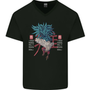 Chinese Zodiac Year of the Rooster Mens V-Neck Cotton T-Shirt Black