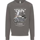 Chips Police Motorcycle Drama Motorbike Mens Sweatshirt Jumper Charcoal