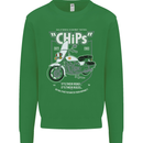 Chips Police Motorcycle Drama Motorbike Mens Sweatshirt Jumper Irish Green
