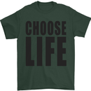 Choose Life Fancy Dress Outfit Costume Mens T-Shirt Cotton Gildan Forest Green
