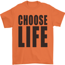 Choose Life Fancy Dress Outfit Costume Mens T-Shirt Cotton Gildan Orange