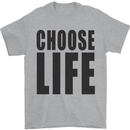 Choose Life Fancy Dress Outfit Costume Mens T-Shirt Cotton Gildan Sports Grey