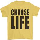 Choose Life Fancy Dress Outfit Costume Mens T-Shirt Cotton Gildan Yellow
