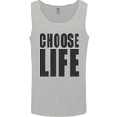 Choose Life Fancy Dress Outfit Costume Mens Vest Tank Top Sports Grey