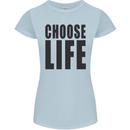 Choose Life Fancy Dress Outfit Costume Womens Petite Cut T-Shirt Light Blue