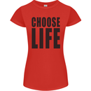 Choose Life Fancy Dress Outfit Costume Womens Petite Cut T-Shirt Red