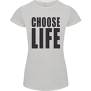 Choose Life Fancy Dress Outfit Costume Womens Petite Cut T-Shirt Sports Grey