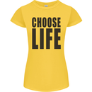Choose Life Fancy Dress Outfit Costume Womens Petite Cut T-Shirt Yellow