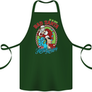Christmas Bad Santa Funny Xmas Cotton Apron 100% Organic Forest Green