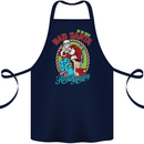 Christmas Bad Santa Funny Xmas Cotton Apron 100% Organic Navy Blue