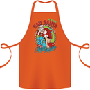 Christmas Bad Santa Funny Xmas Cotton Apron 100% Organic Orange