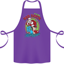 Christmas Bad Santa Funny Xmas Cotton Apron 100% Organic Purple