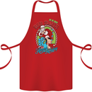 Christmas Bad Santa Funny Xmas Cotton Apron 100% Organic Red