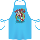 Christmas Bad Santa Funny Xmas Cotton Apron 100% Organic Turquoise
