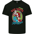 Christmas Bad Santa Funny Xmas Mens Cotton T-Shirt Tee Top Black