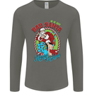 Christmas Bad Santa Funny Xmas Mens Long Sleeve T-Shirt Charcoal